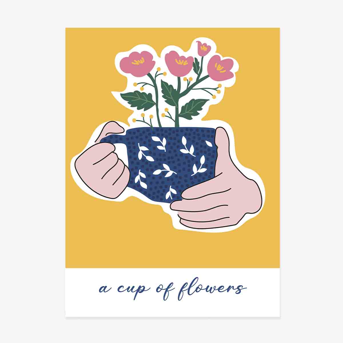 Affiche « Une tasse de fleurs »