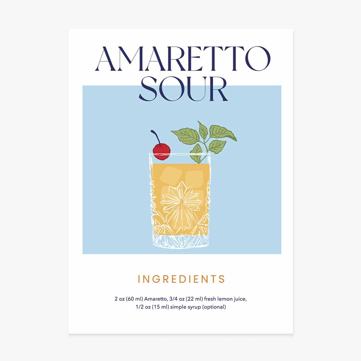Affiche « Amaretto Sour »