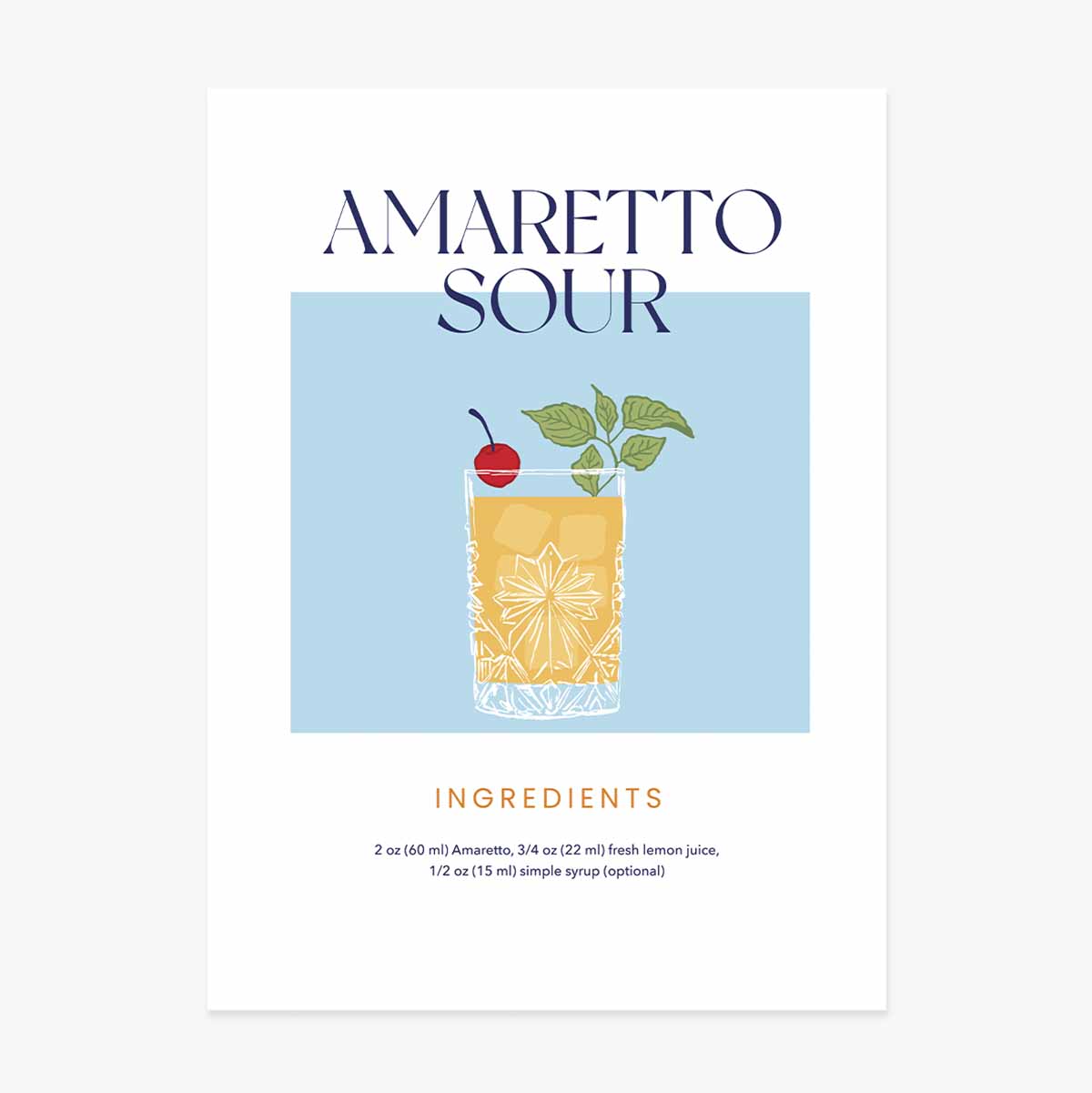Affiche « Amaretto Sour »