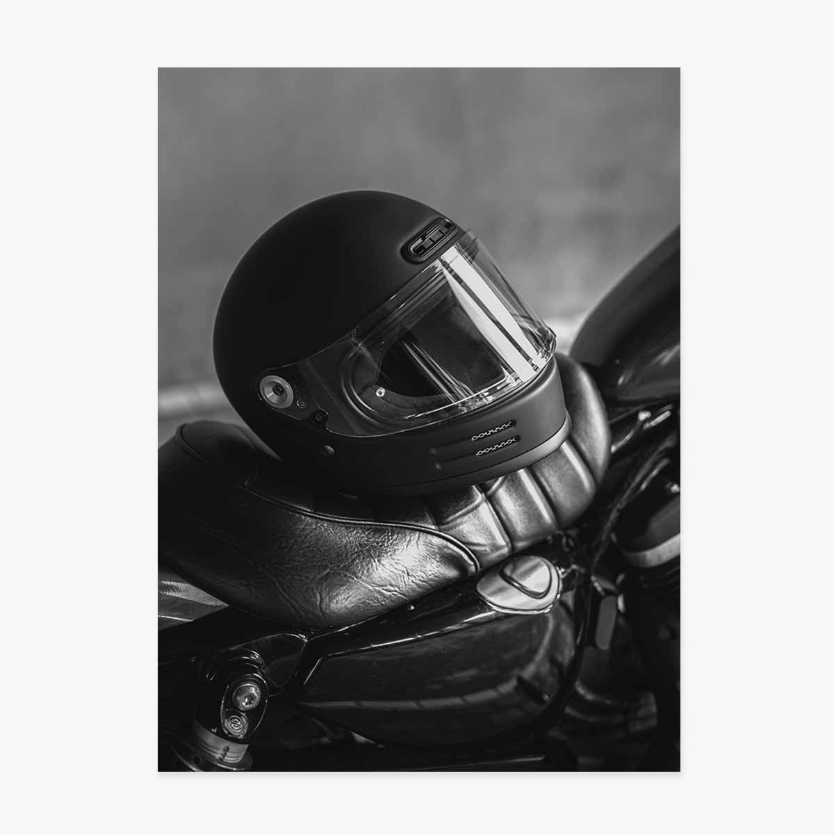 Affiche « Casque de motard »