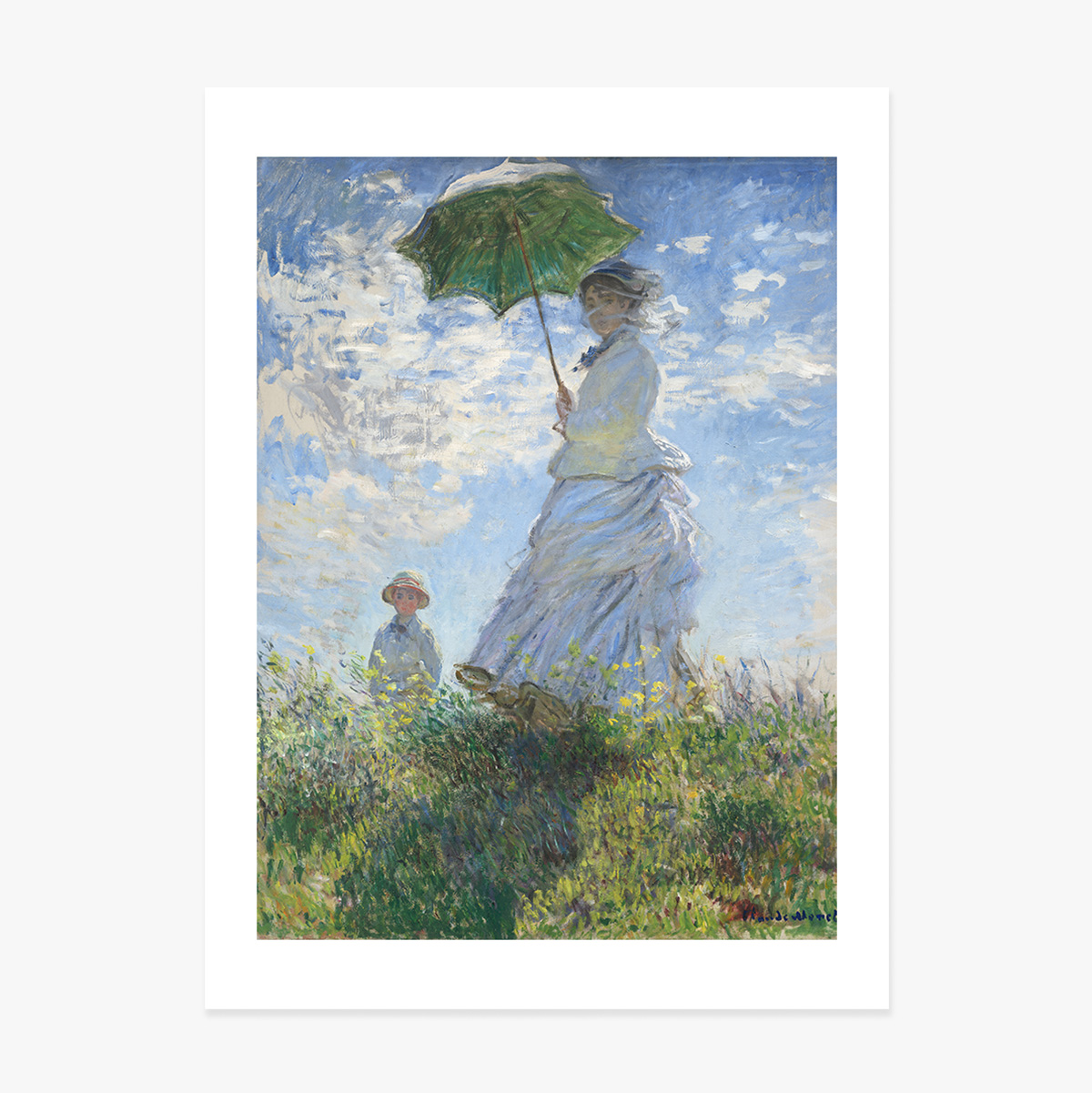 Affiche : Claude Monet, Femme au parapluie, 1875