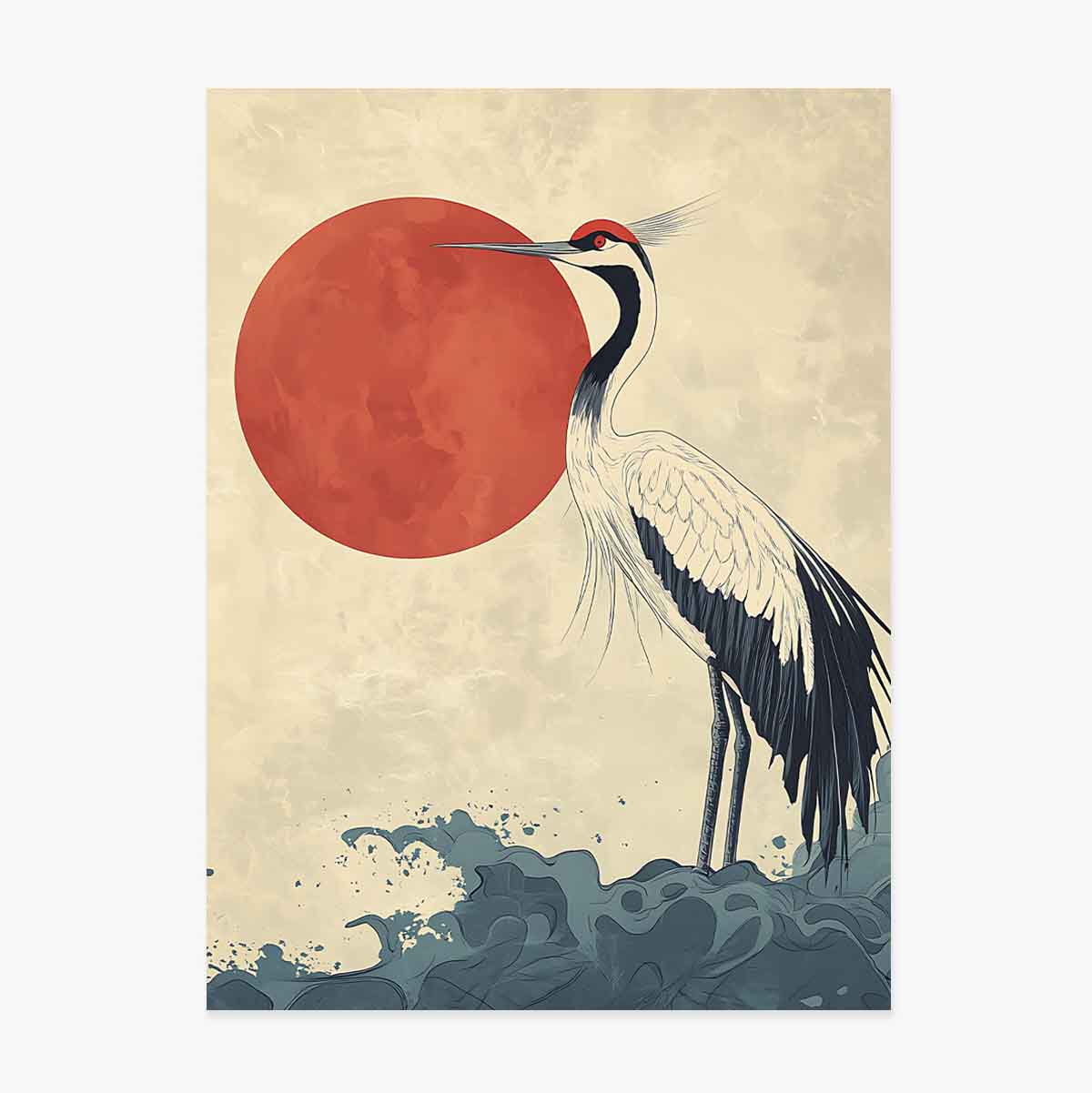 Affiche « Grue japonaise »