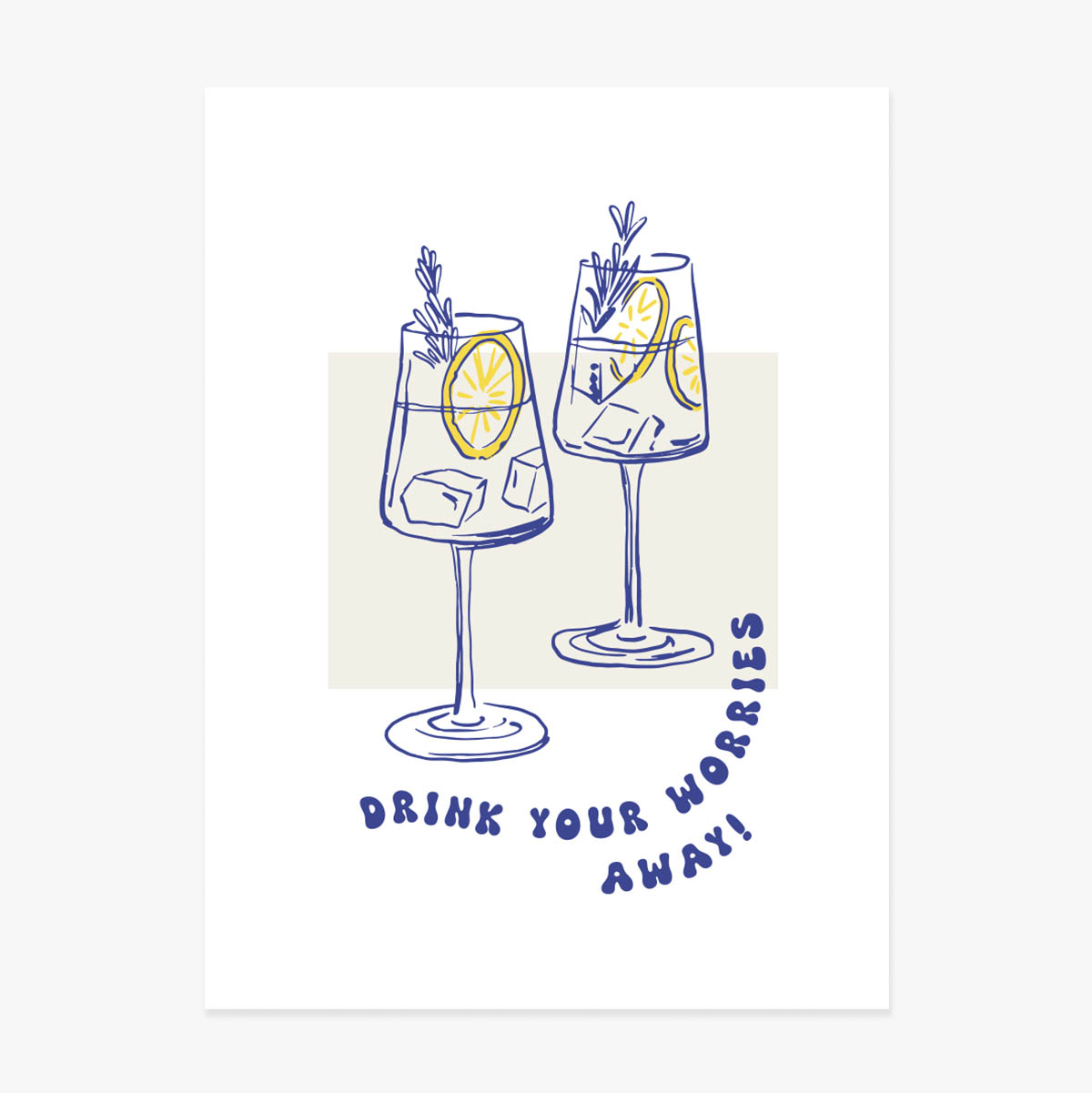 Affiche « Drink away »