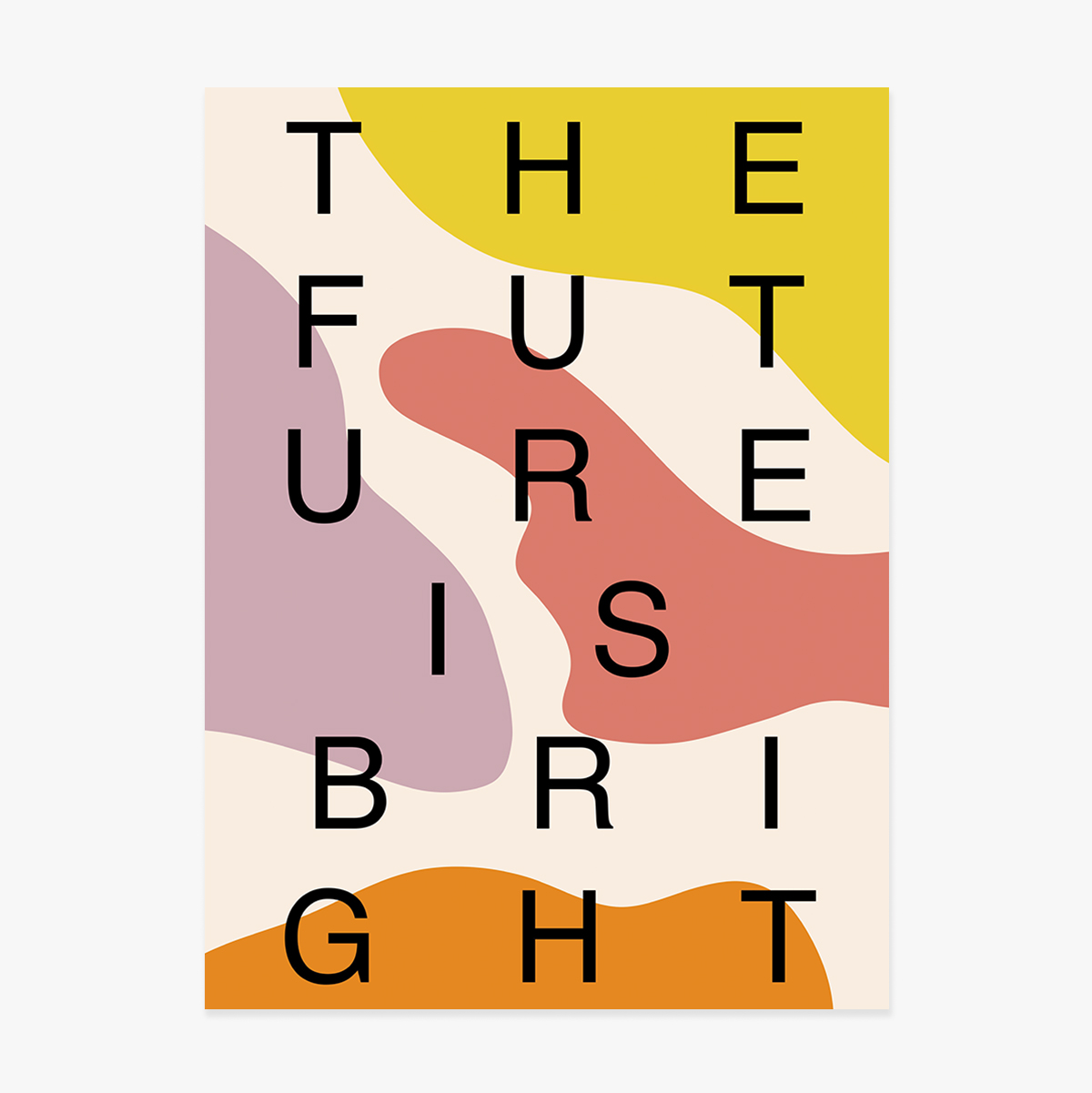Affiche « Future is bright », touches de couleur