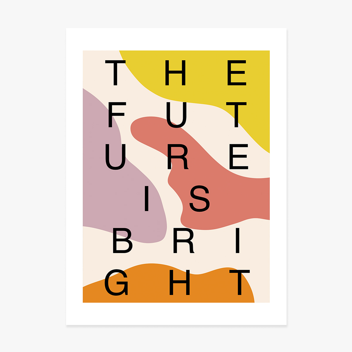 Affiche « Future is bright », touches de couleur