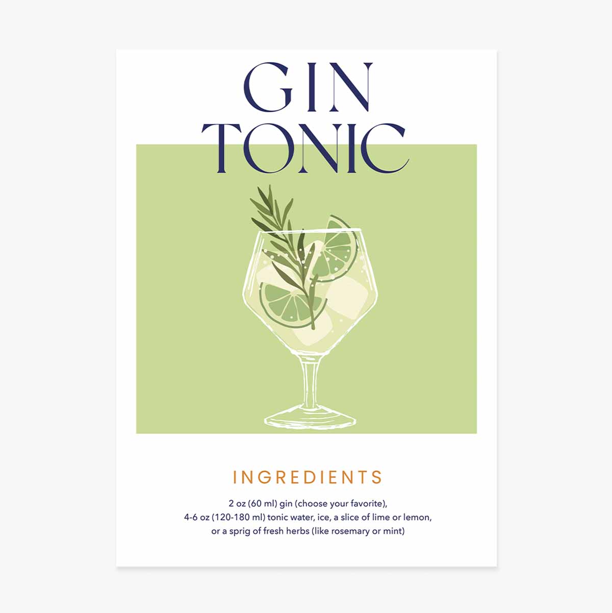 Affiche Gin Tonic