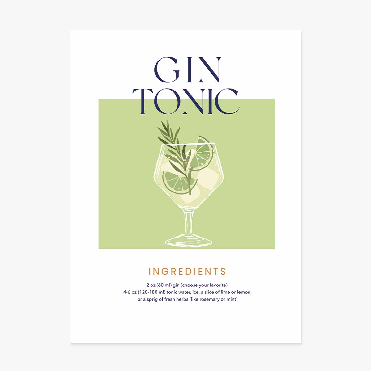 Affiche Gin Tonic