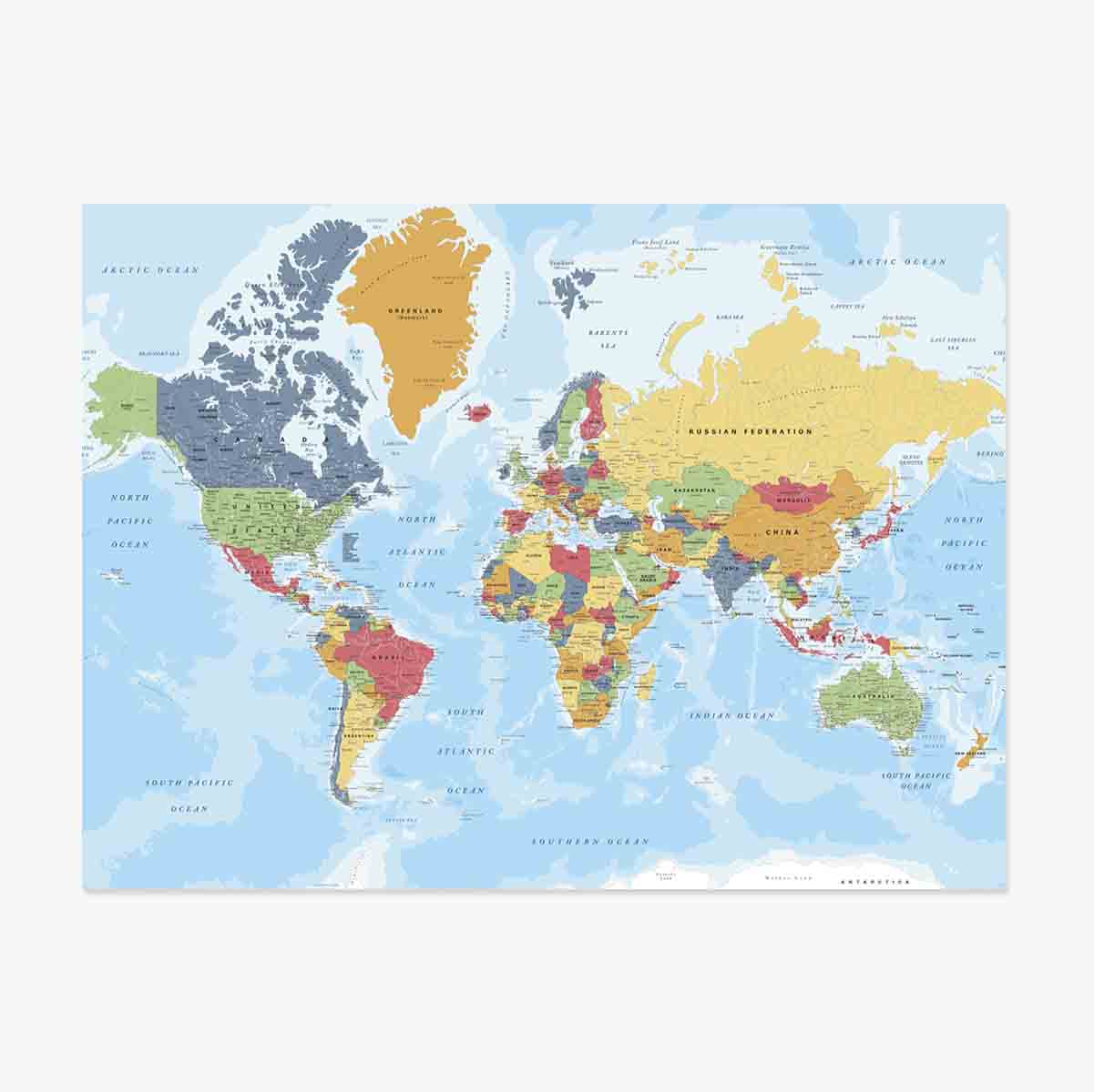 Affiche « Carte du monde »