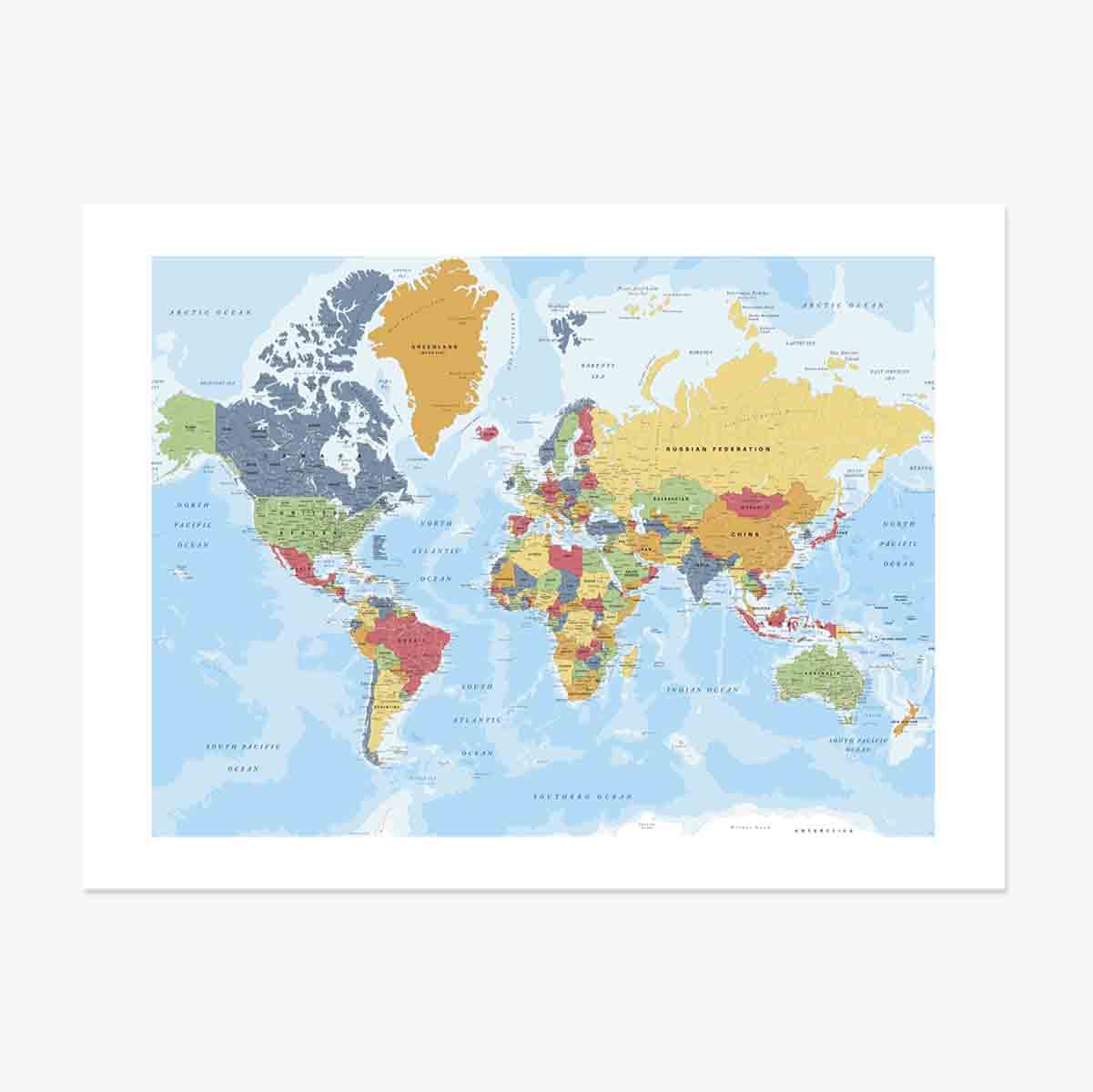Affiche « Carte du monde »
