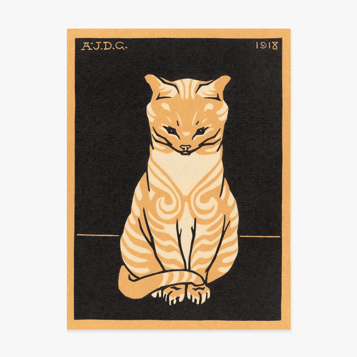 Affiche de Julie de Graag, « Sitting cat », 1918