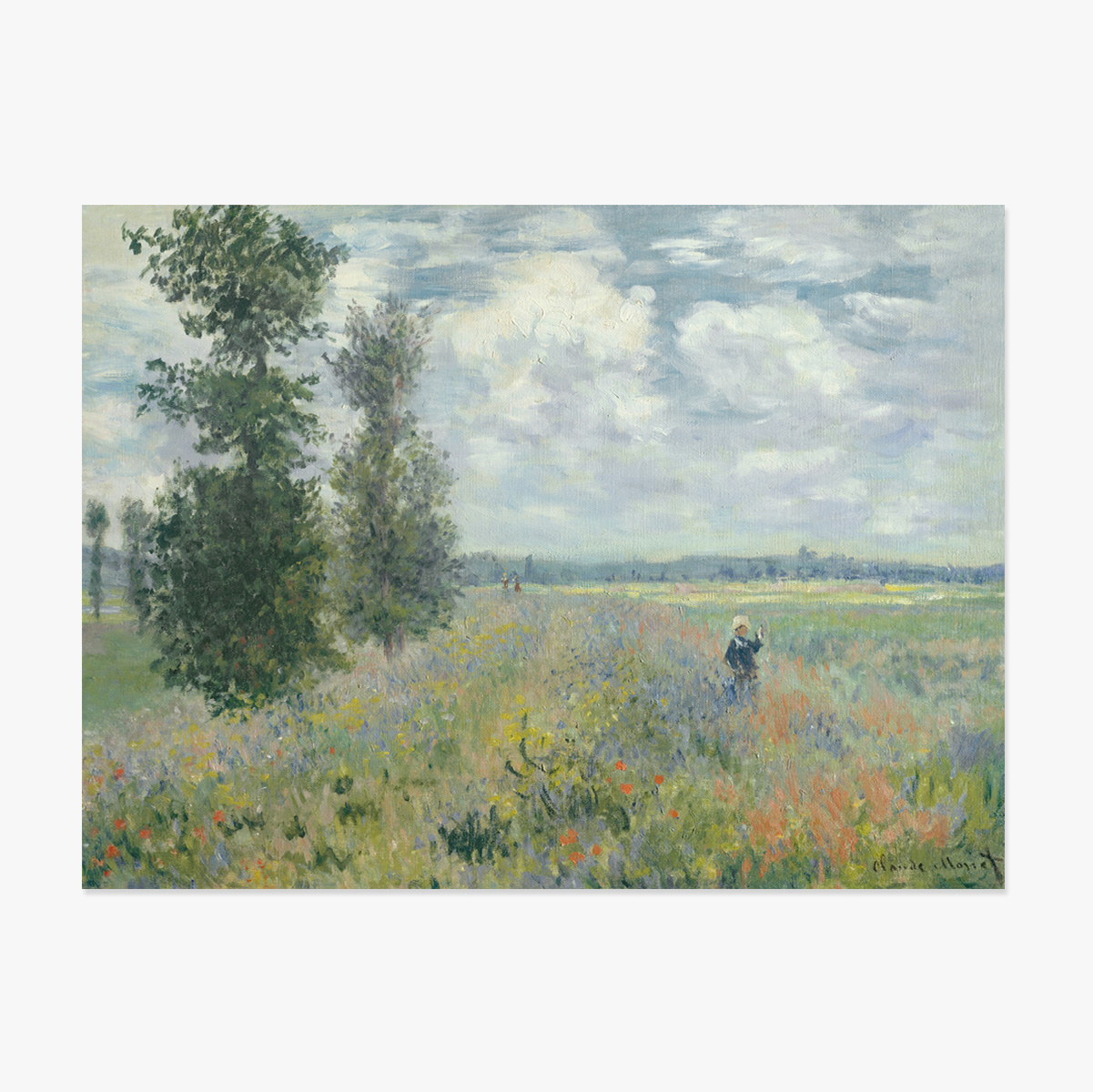 Affiche au format paysage - Claude Monet, Champ de coquelicots près d