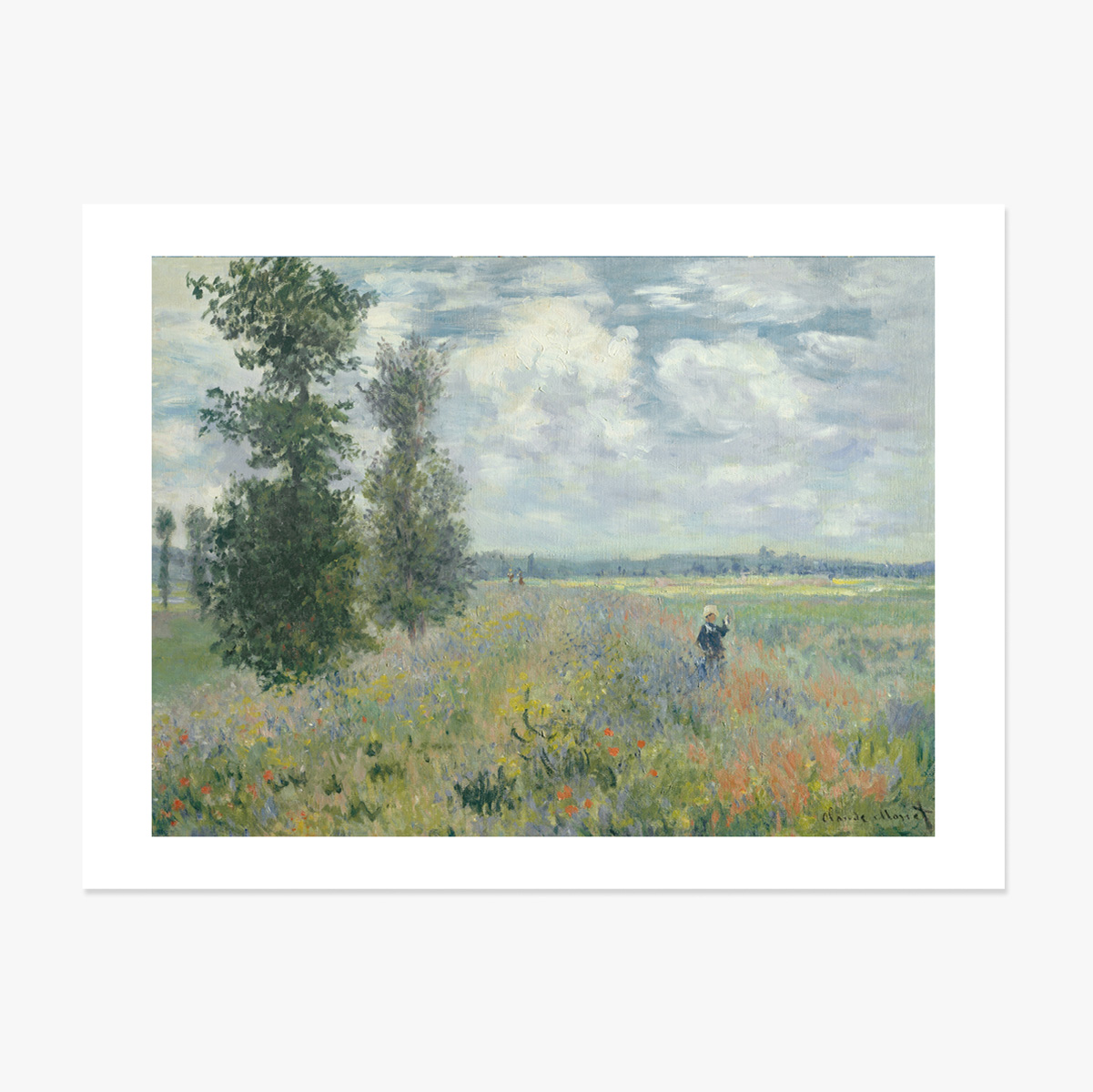 Affiche au format paysage - Claude Monet, Champ de coquelicots près d