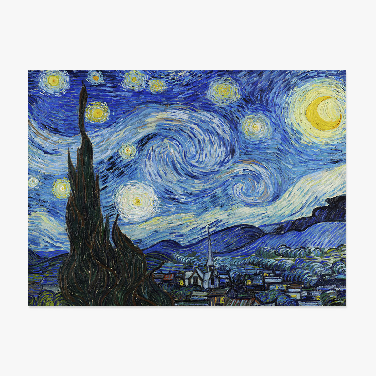 Affiche au format paysage - Vincent Van Gogh - Nuit étoilée, 1889