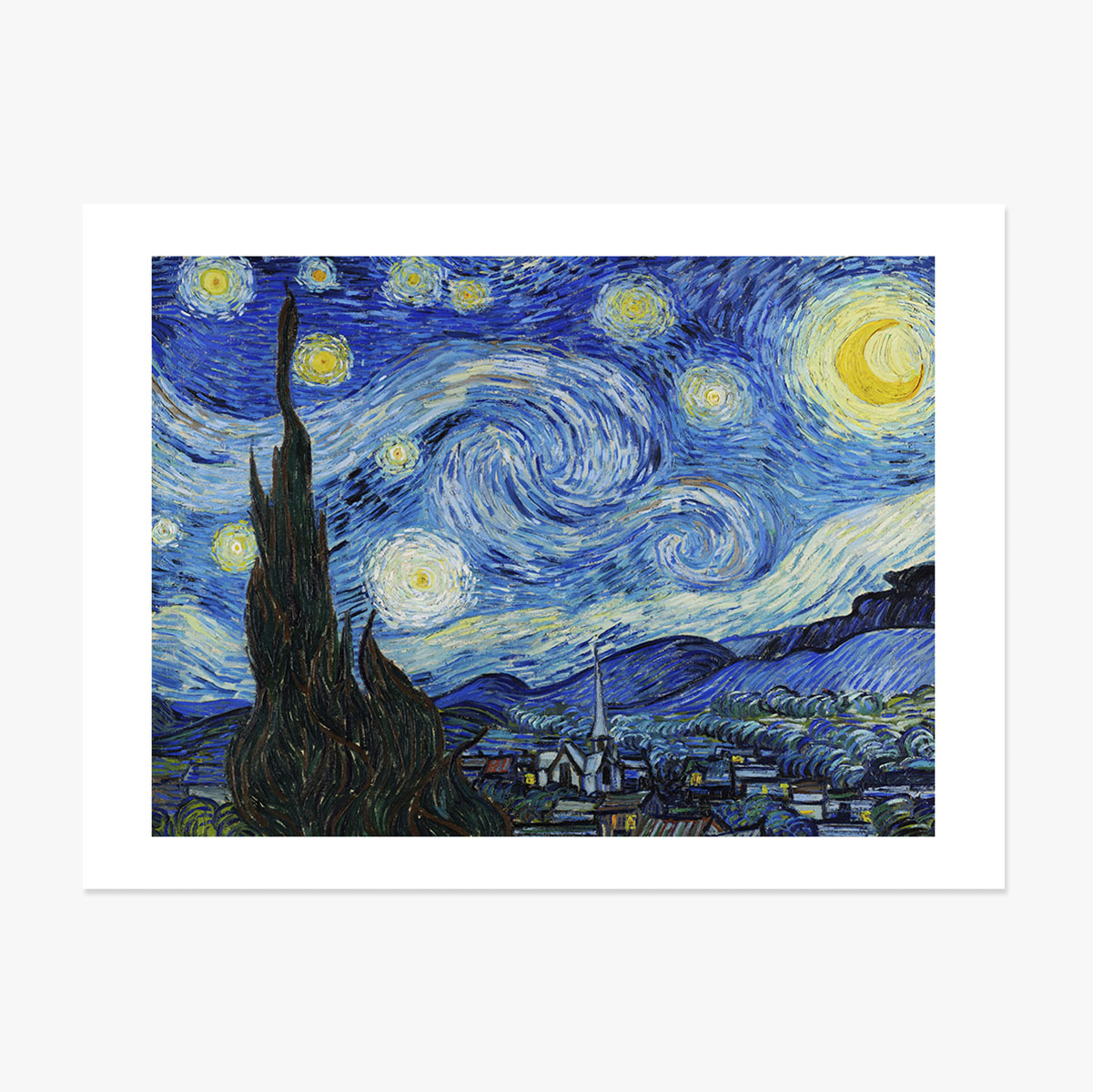 Affiche au format paysage - Vincent Van Gogh - Nuit étoilée, 1889