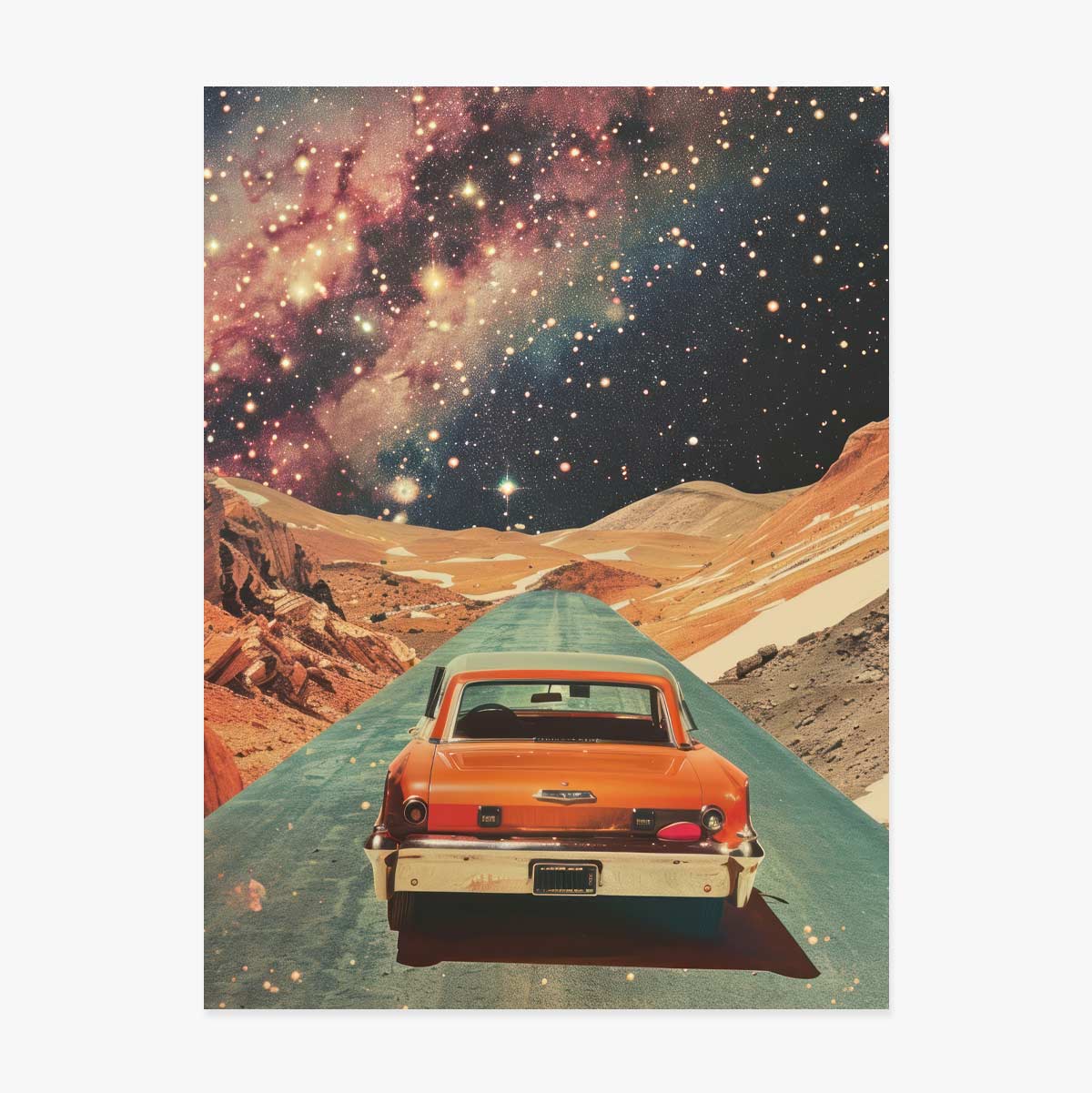 Affiche « Une voiture parmi les étoiles »