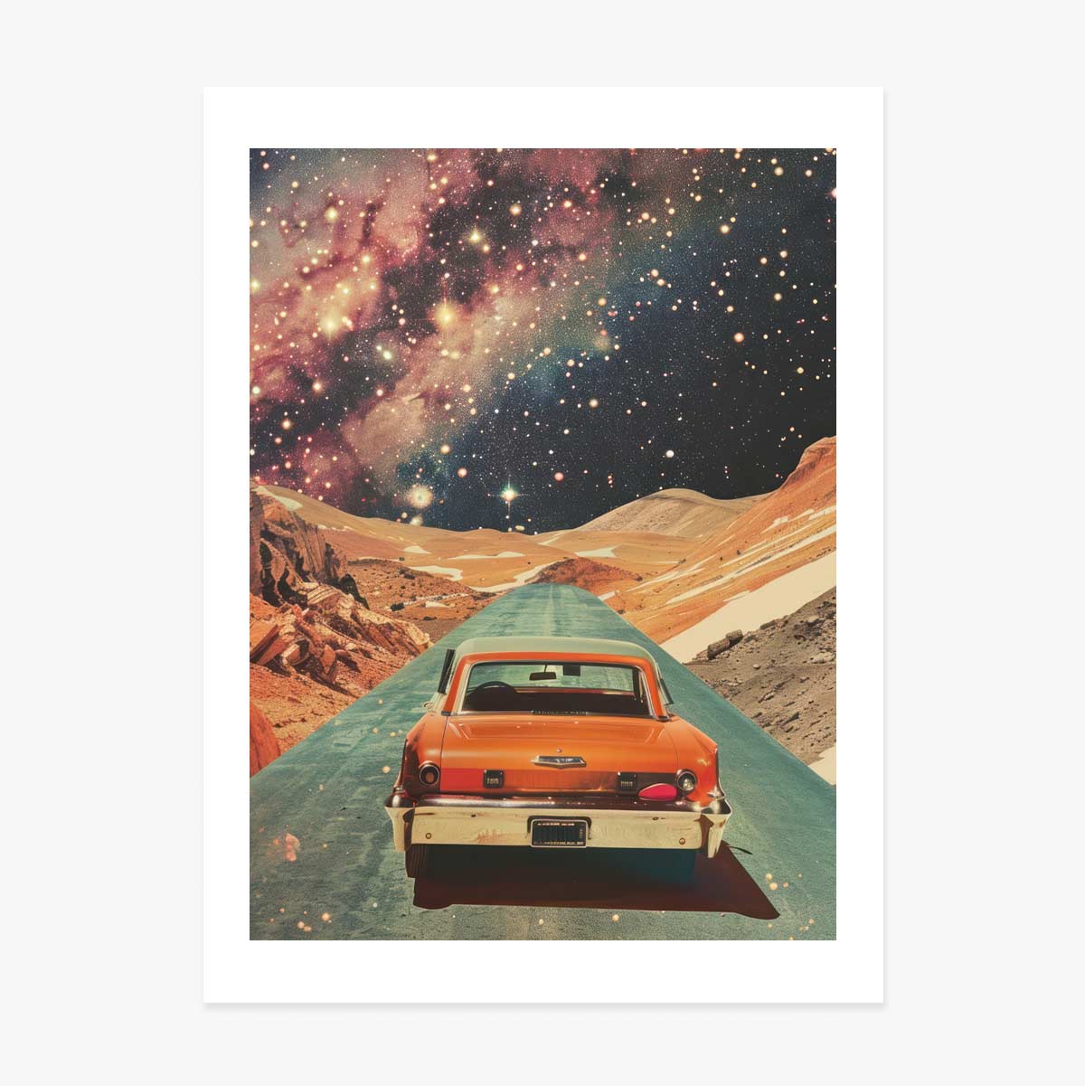 Affiche « Une voiture parmi les étoiles »
