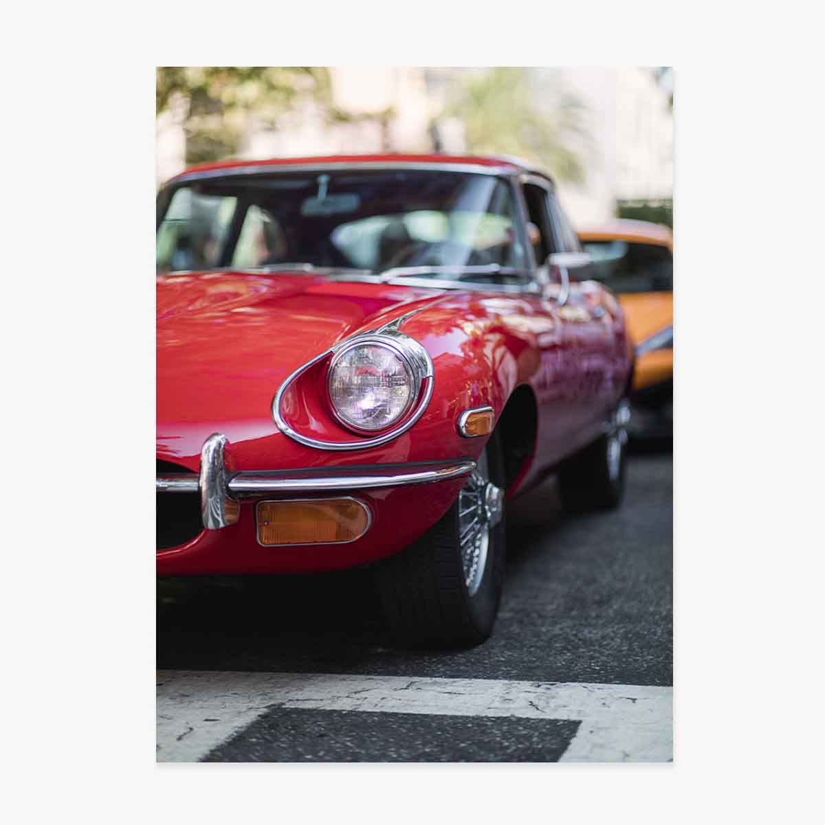 Affiche « Voiture rouge vintage »