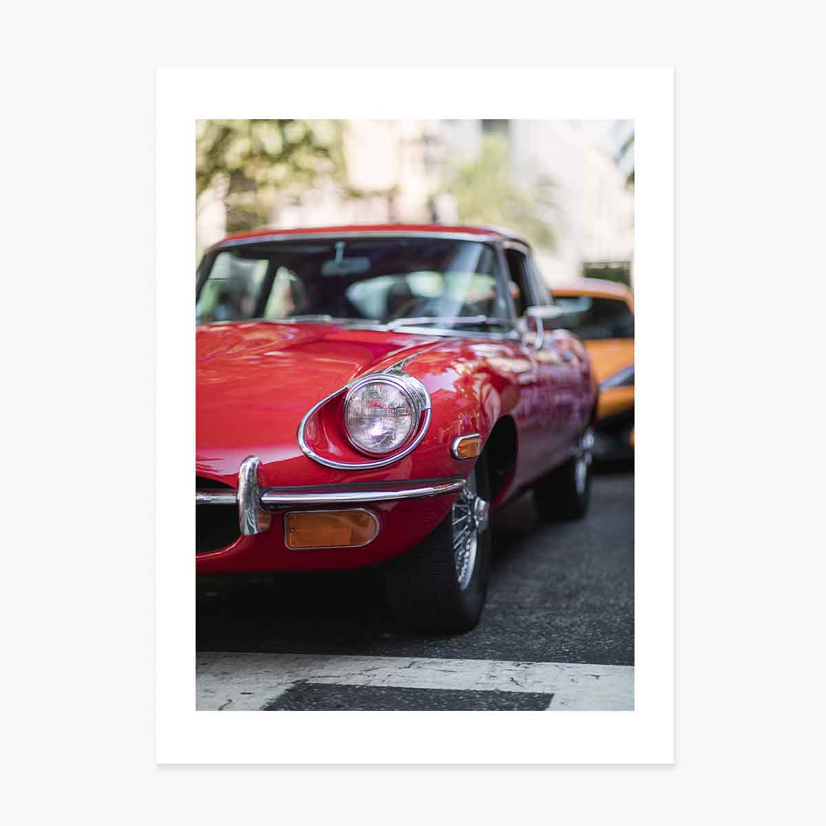 Affiche « Voiture rouge vintage »