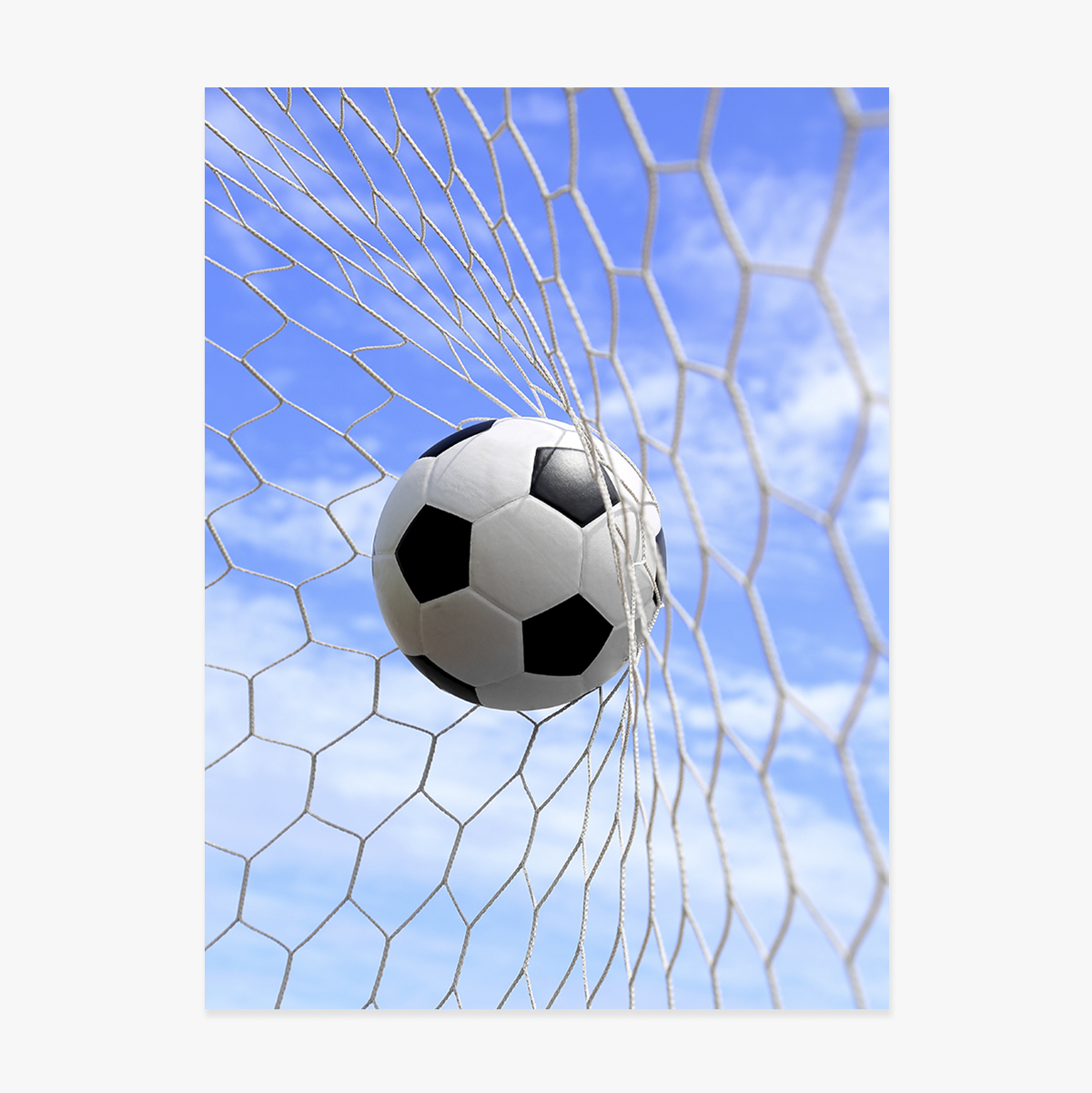 Affiche « Le ballon dans les filets »