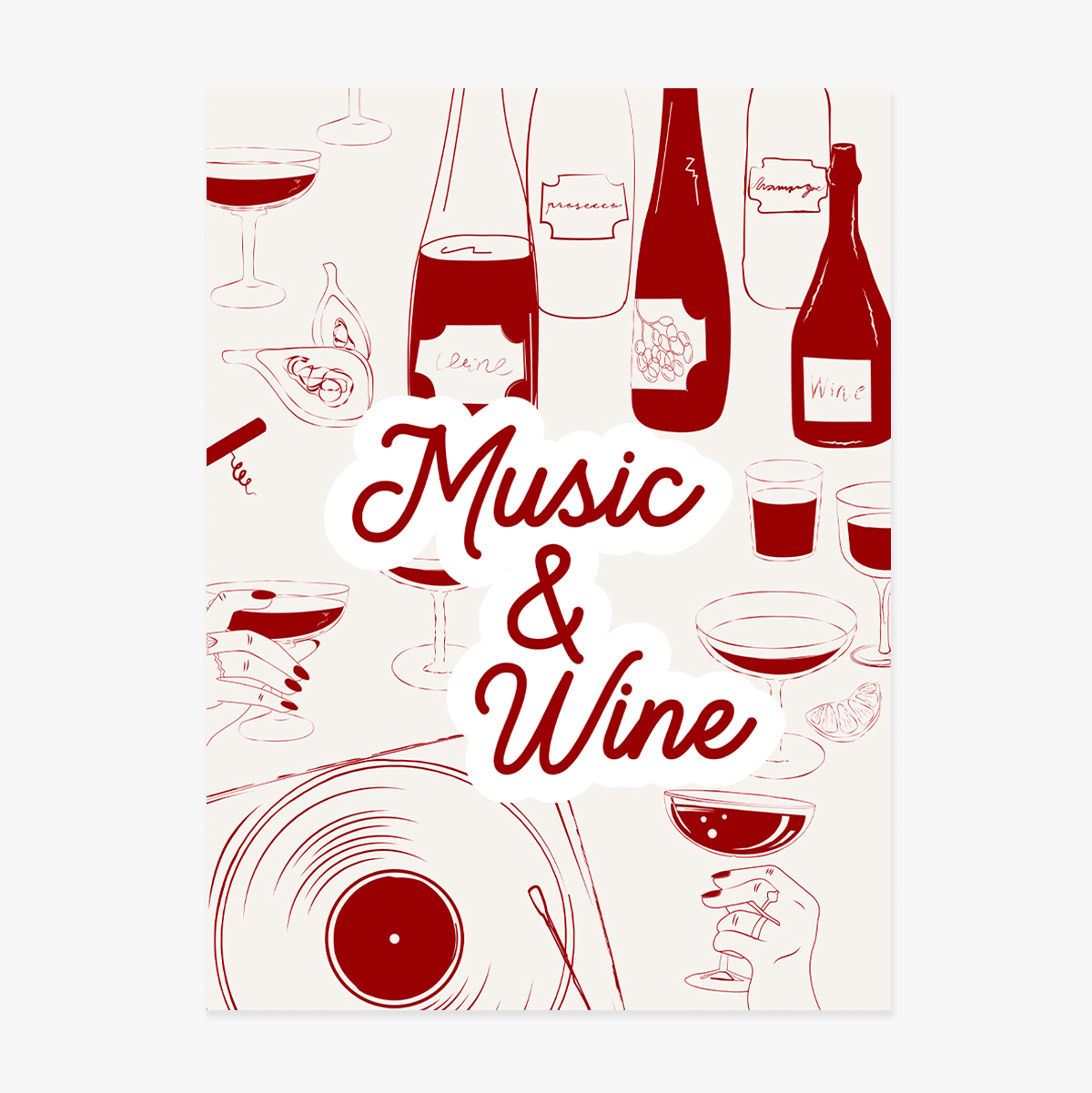 Affiche « Musique et vin »