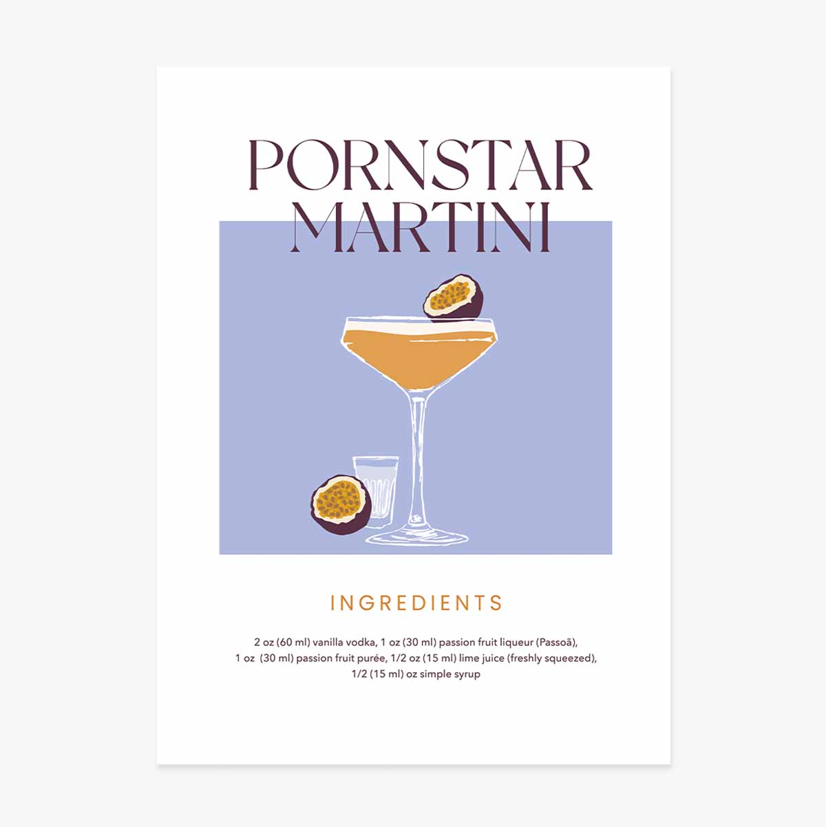 Affiche « Pornstar Martini »