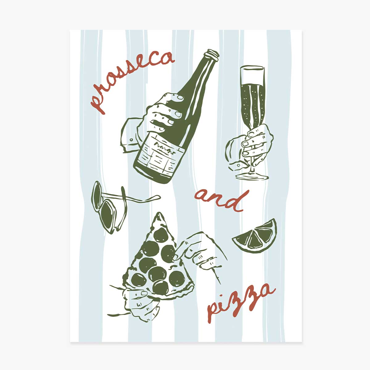 Affiche « Prosecco & Pizza »