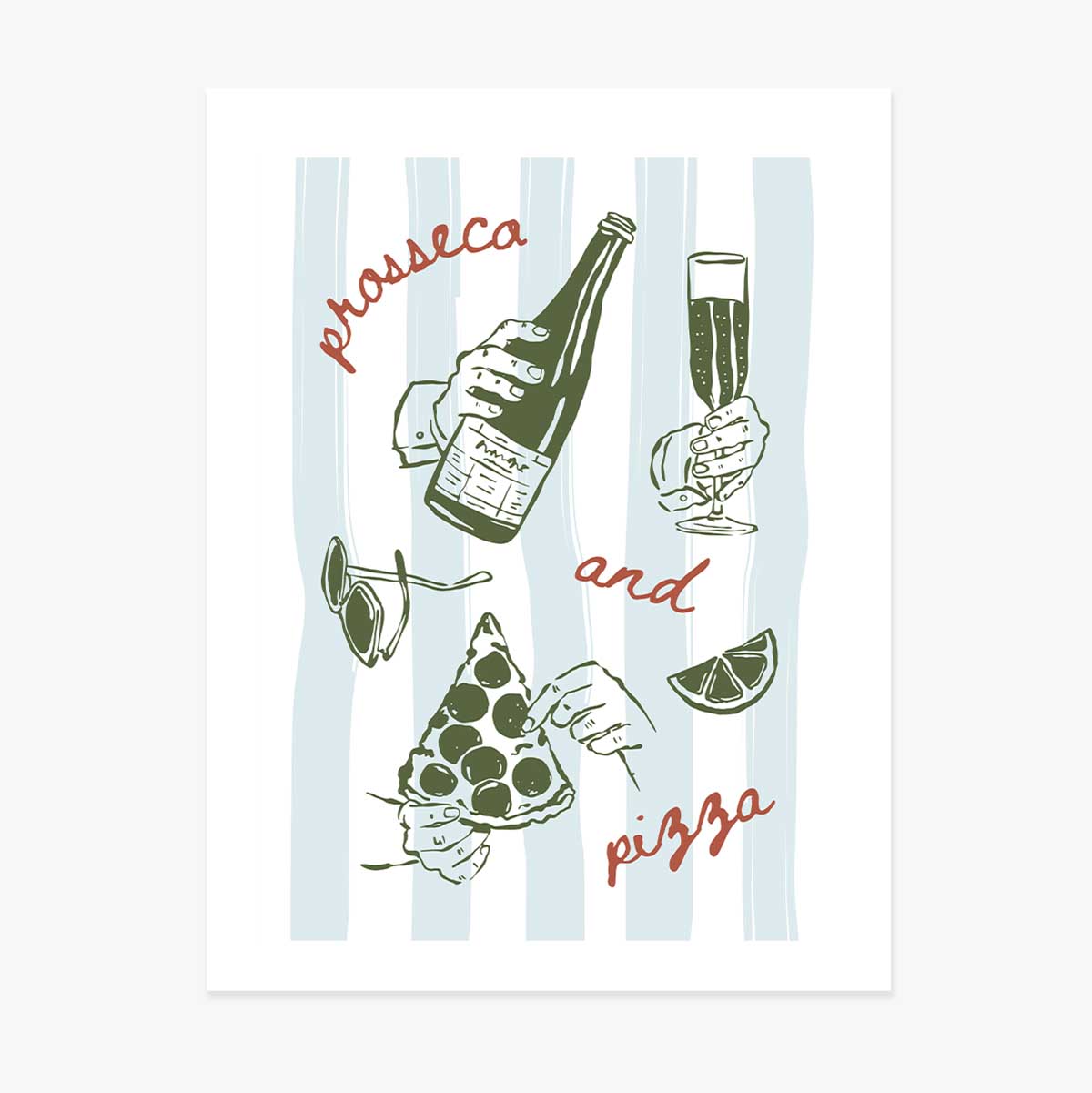 Affiche « Prosecco & Pizza »