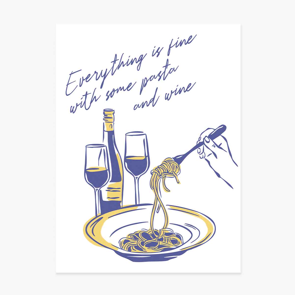 Affiche « Some Pasta & Wine »