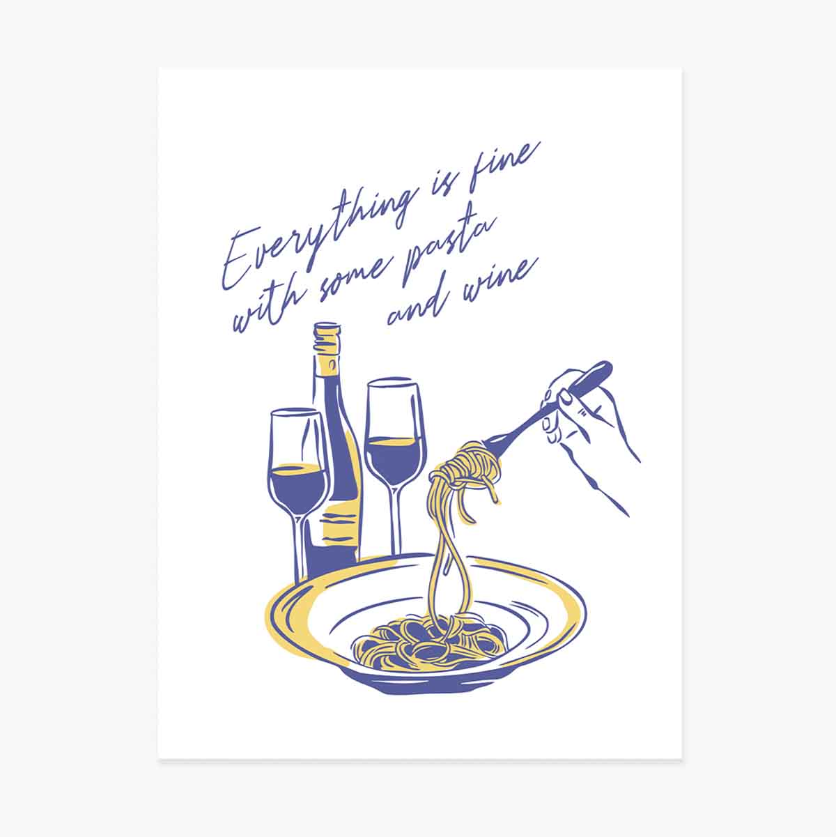 Affiche « Some Pasta & Wine »