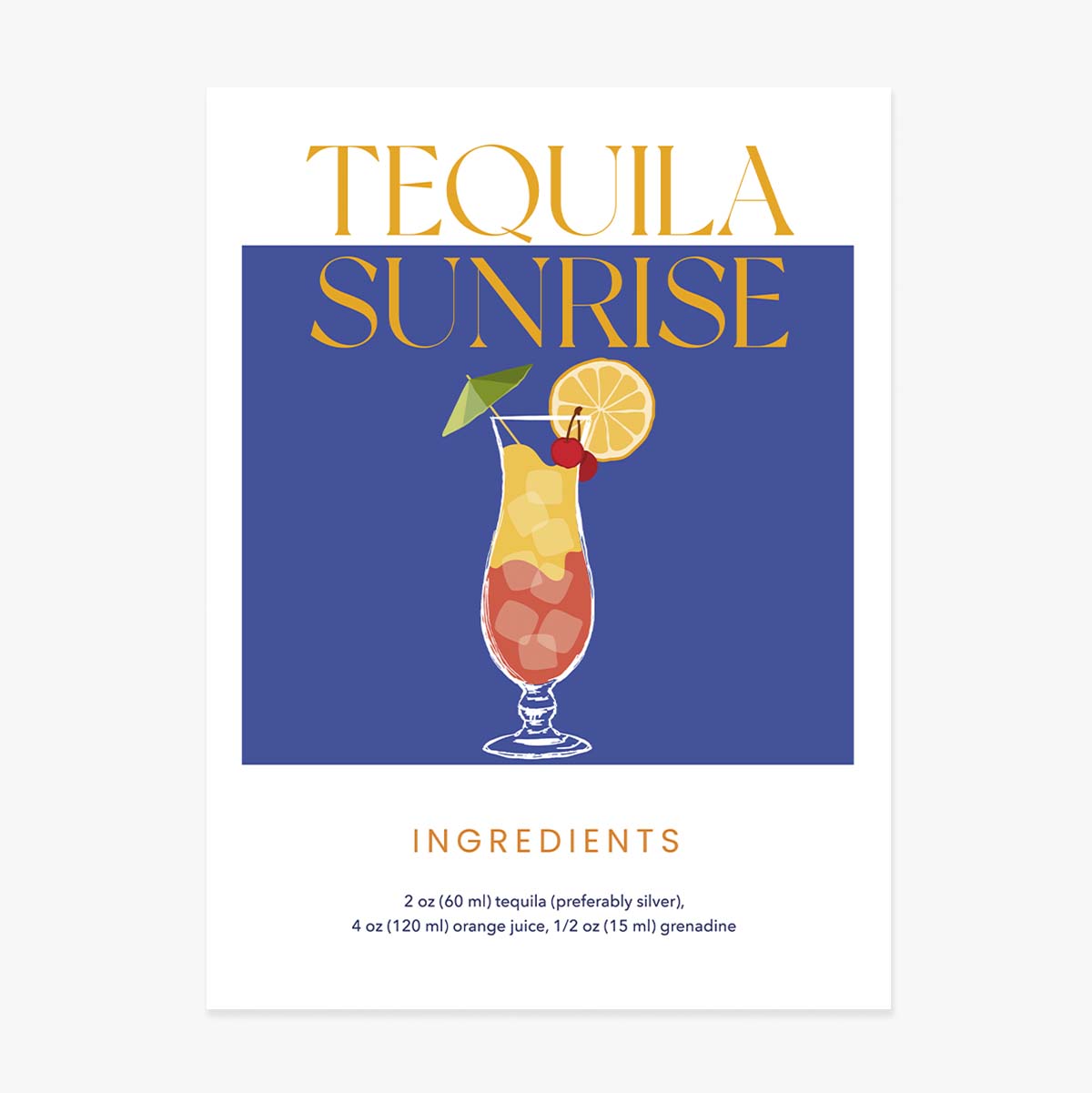 Affiche « Tequila Sunrise »