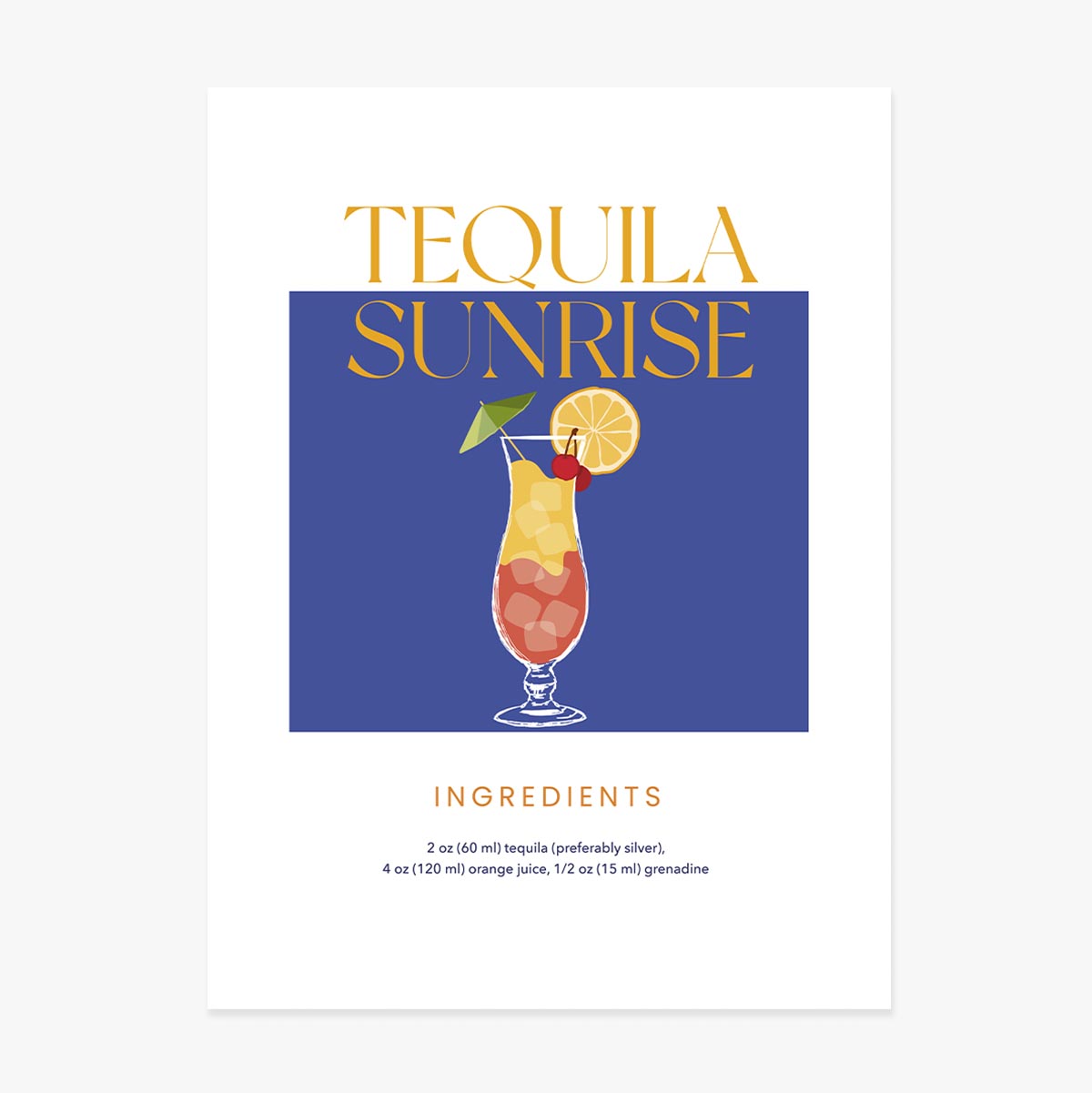 Affiche « Tequila Sunrise »