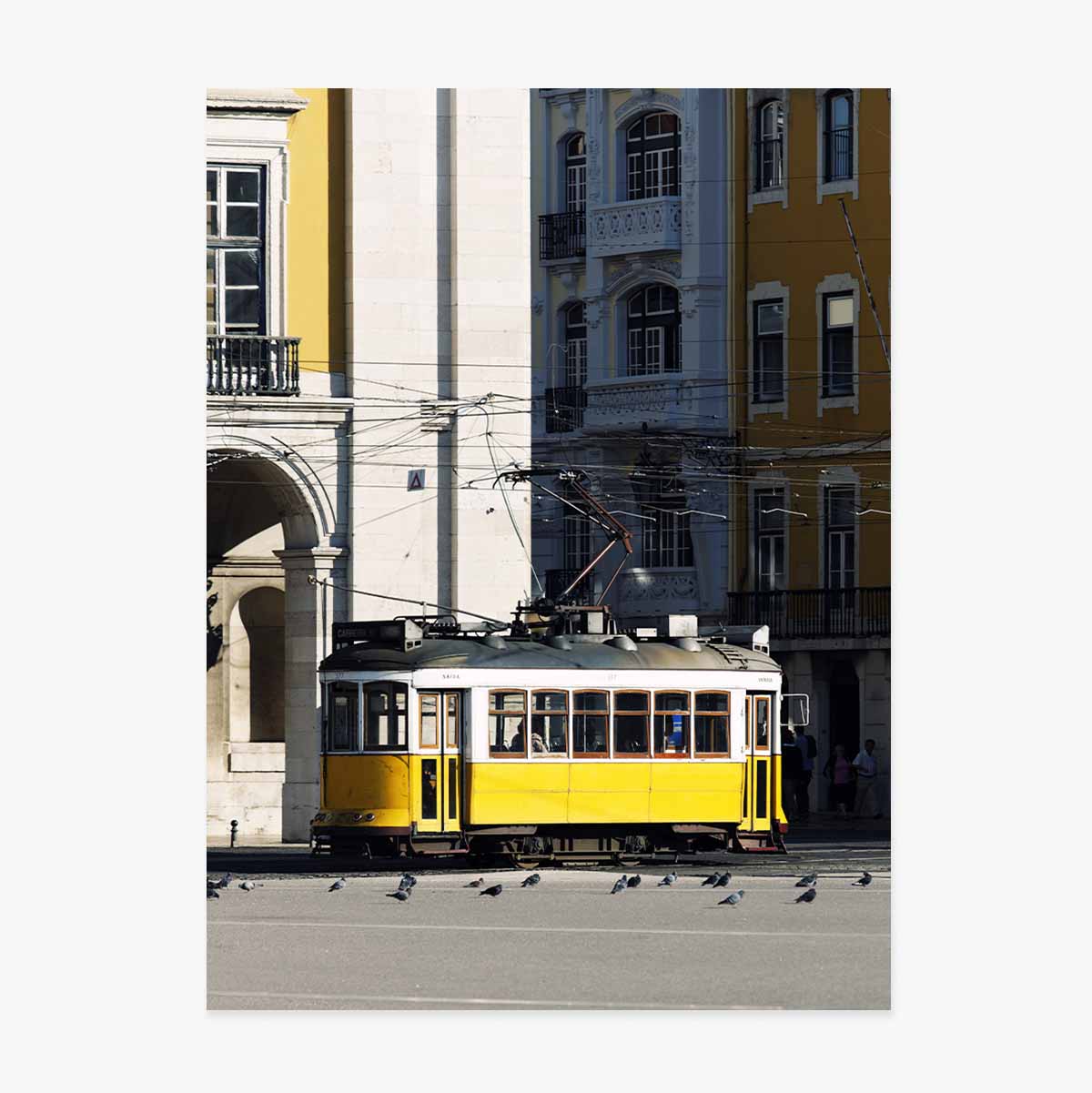 Affiche « Tramway jaune à Lisbonne, Portugal »