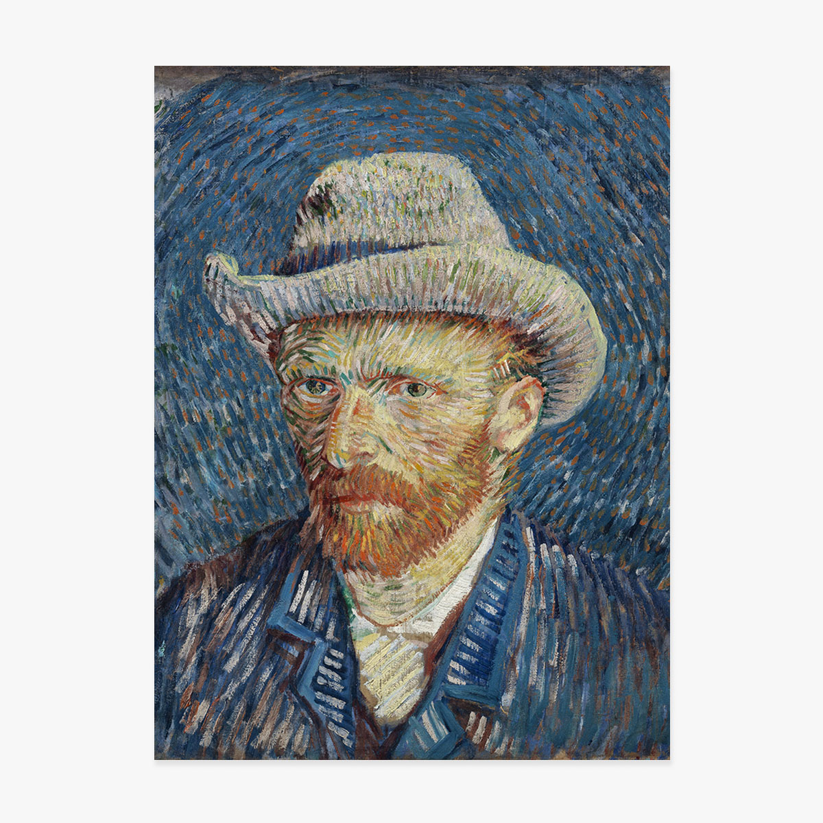 Affiche de Vincent van Gogh, « Autoportrait au chapeau de feutre gris », 1887