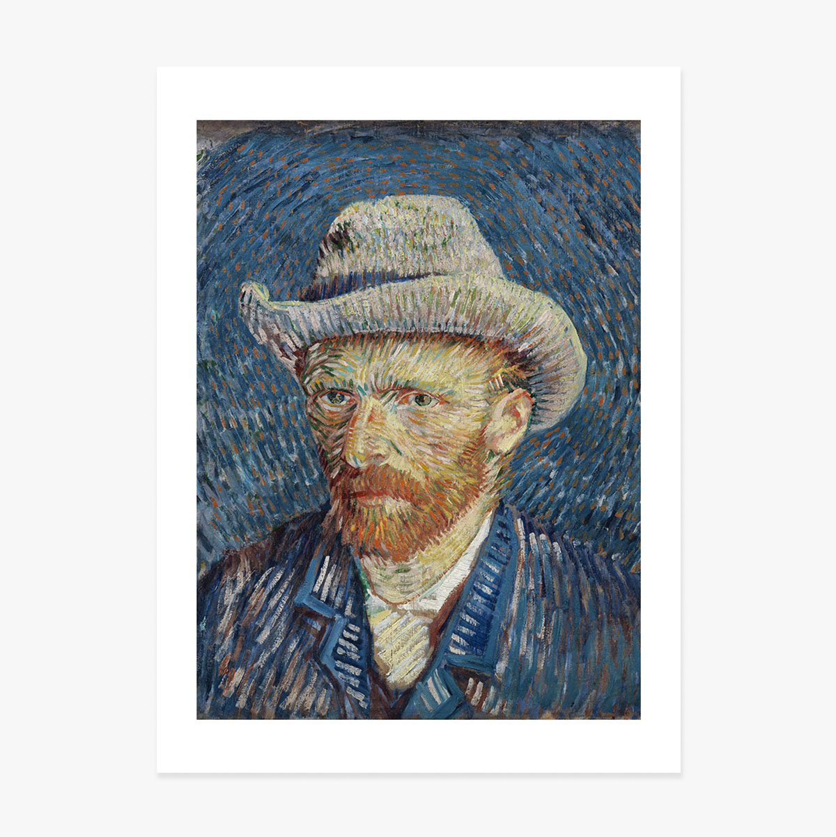 Affiche de Vincent van Gogh, « Autoportrait au chapeau de feutre gris », 1887
