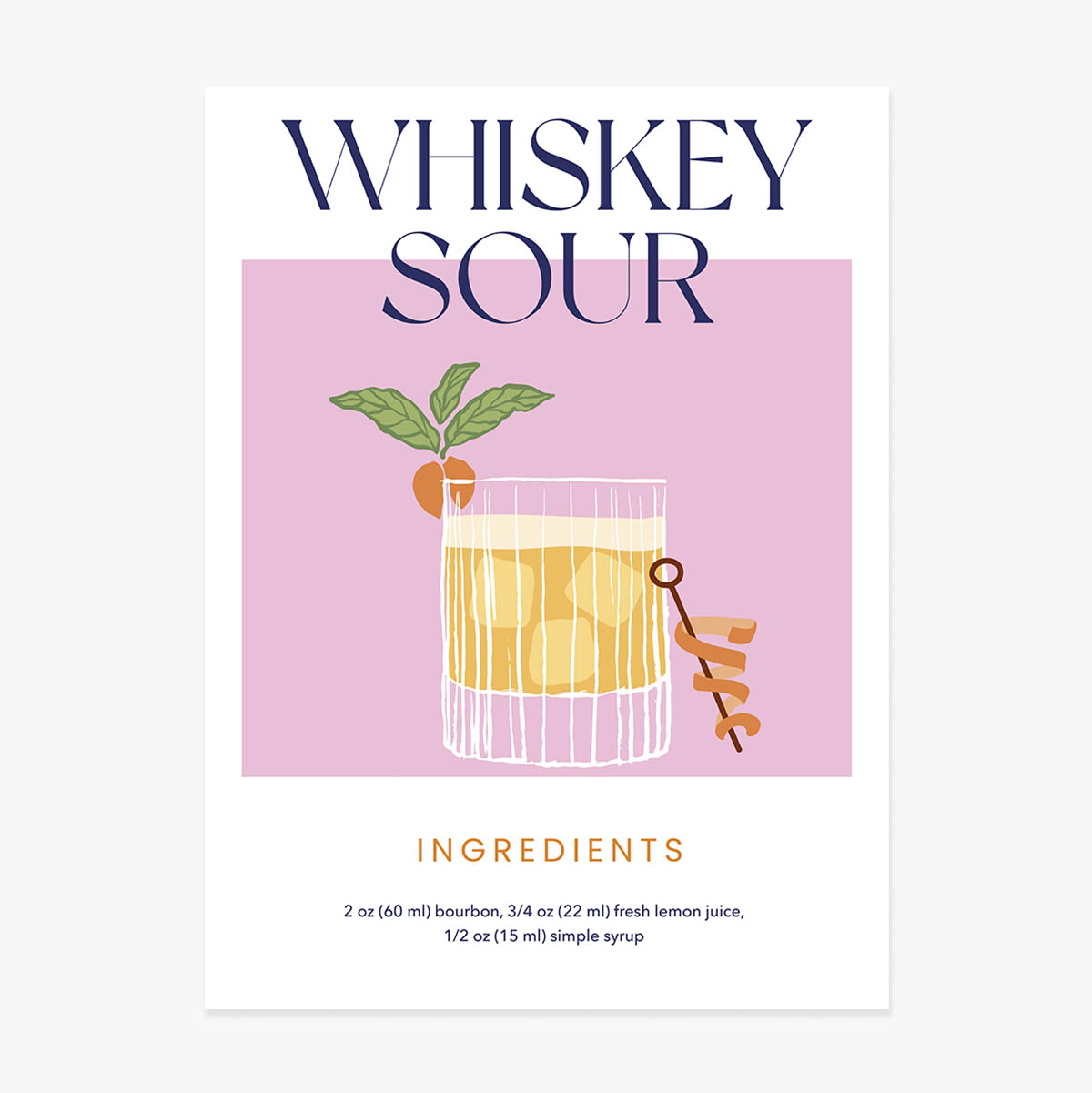 Affiche « Whiskey Sour »